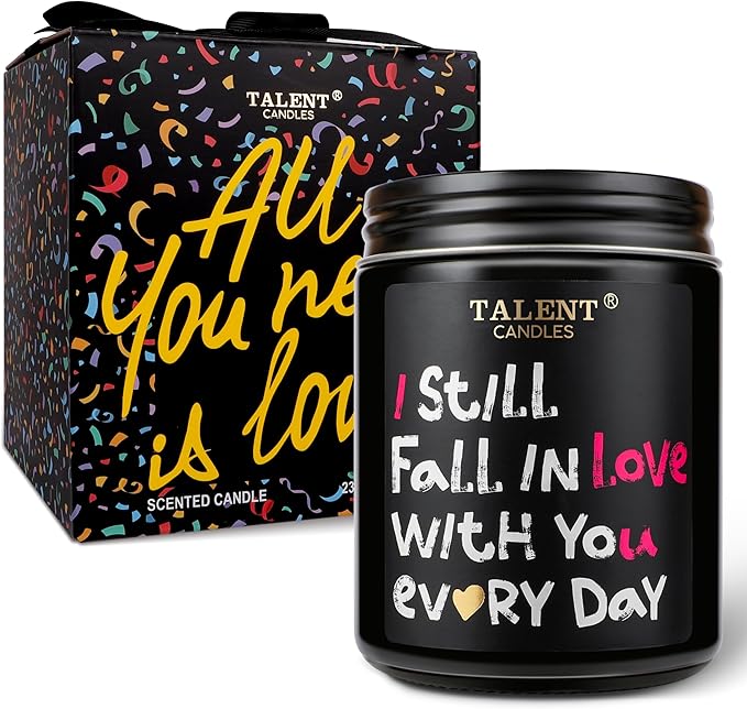 Anniversary Candle Gifts, Natural Soy Candle for Men Women, Birthday, Ideal Gift for Christmas Valentine's Day, Warm Night Scented Candles