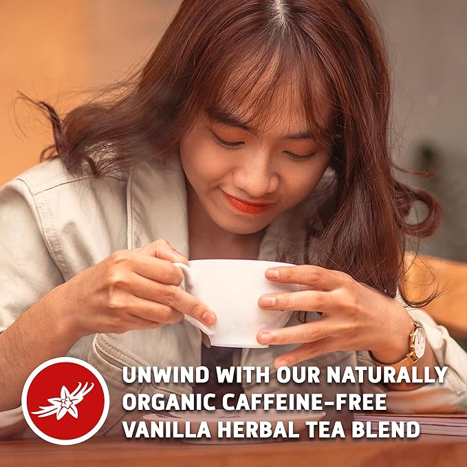 Sou Zen Organic Vanilla Rooibos Tea 4oz (113g) | Decaf Loose Leaf Herbal Red Tea Blend | Naturally Caffeine and Preservative-Free