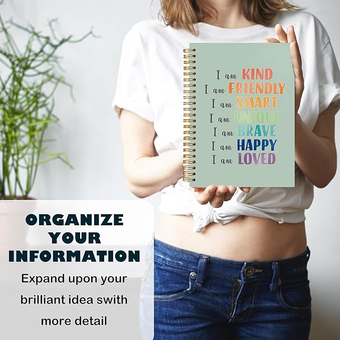 BearCake Notebook Journal, Blue Floral Notebook for Women,Journal for Women, Aesthetic Office Supplies Hardcover Spiral Notebook 5.5x8.3 635