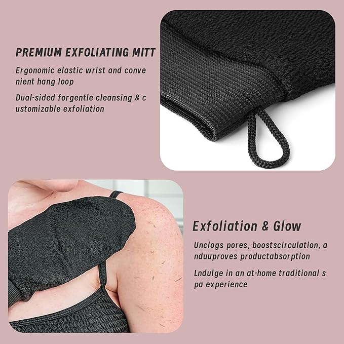 Coconut Body Scrub Gift Set - 35 Packets & 2 Pcs Exfoliating Gloves,Exfoliating & Moisturizing Sugar Scrub for Face & Body, Self Care Gifts for Women