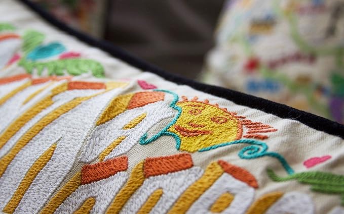 Catstudio Santa Barbara Embroidered Decorative Throw Pillow