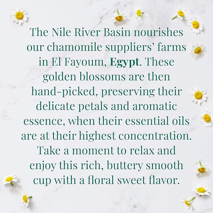 The Republic of Tea — Organic Egyptian Chamomile SuperHerb Tea Tin, 36 Herbal Tea Bags, Naturally Caffeine-Free Herbs of Origin