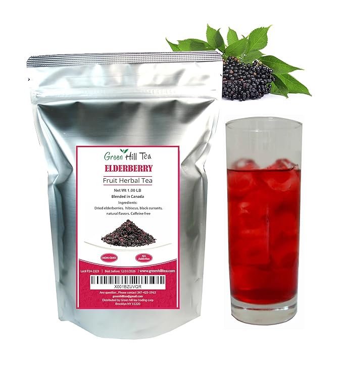 Elderberry Fruit Herbal Tea, A natural tea known for its Health properties (Elderberry Fruit Herbal Tea 1 LB)