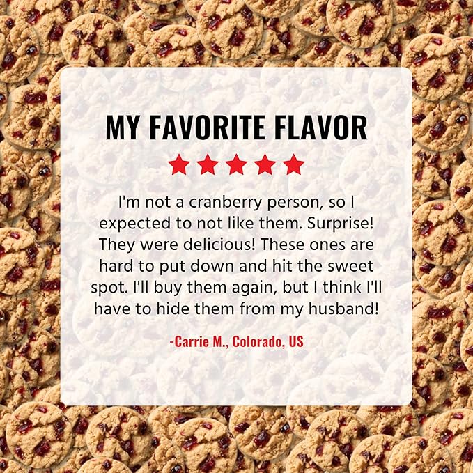 Every Body Eat Crunchy Cookie Bites, Gluten & Dairy Free, Vegan, School Safe Lunch Snacks, Single Serve (Pack of 20) (Cranberry Vanilla)