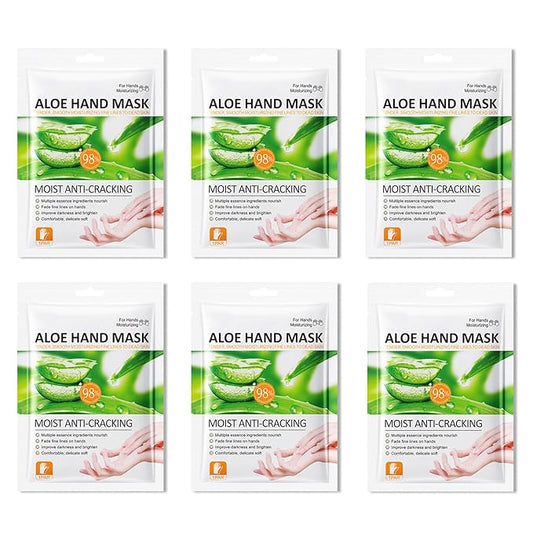 6PCS Hand Masks,Hydrating Hand Masks Moisturizing Gloves Overnight for Dry Cracked Hands,Daily Hand Care Hand Masks Gift Set for Women and Men J