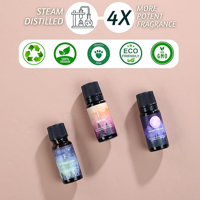 Folkulture Essential Oils for Diffuser Oil | Essential Oils Set of 3 Fragrance Oil | Diffuser Oils Scents for Home | Fragrance Oils for Diffusers - Rosemary, Eucalyptus, Lavender