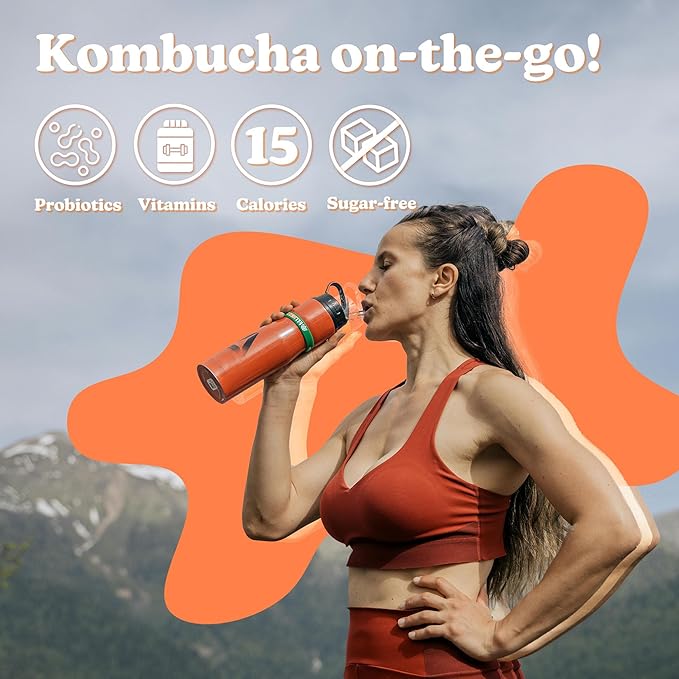 DALAMHARI Sparkling Kombucha Powder Packets - Probiotic Soda Fizzy Drink Mix | Gut Health Fermented Tea | Korean Superfruit Wellness Drinks | Oriental Urban Remedy Health Ade Bubbly | Variety Pack 21T