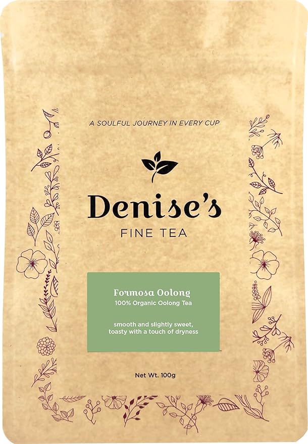 Denise's Fine Tea, USDA Organic, Formosa Oolong, Oolong Tea, Loose Leaf (100g)