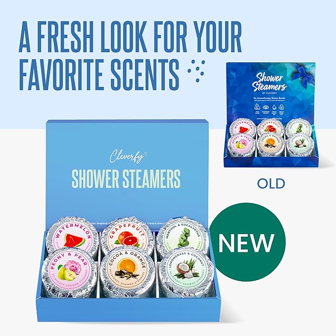 Cleverfy Shower Steamers Aromatherapy – Stocking Stuffers for Women, Teens and Wife – Christmas Gifts for Women and Teen Girls – White Elephant Gifts for Adults – 6 Tablets