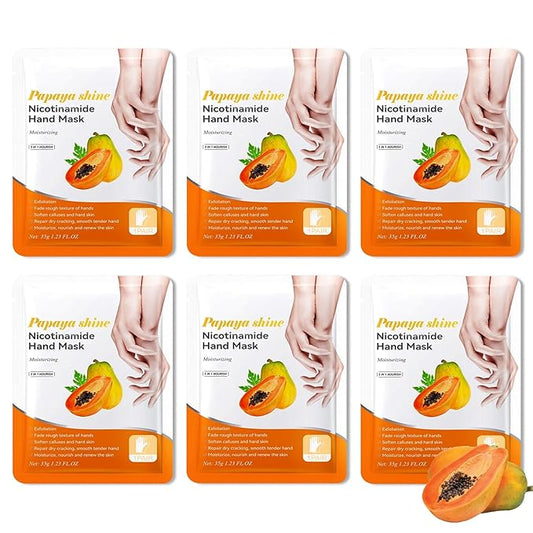 6PCS Hand Masks,Hydrating Hand Masks Moisturizing Gloves Overnight for Dry Cracked Hands,Daily Hand Care Hand Masks Gift Set for Women and Men G