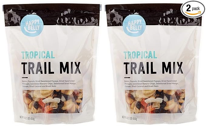 Happy Belly Tropical Trail Mix, 1 pound (Pack of 2)