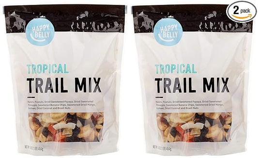 Happy Belly Tropical Trail Mix, 1 pound (Pack of 2)