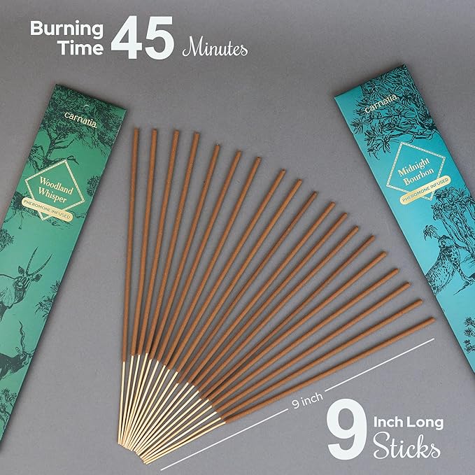 Carnatia Man Cave Incense Set – 2 Intense, Pheromone-Infused Scents | Rugged, Long-Lasting Aromas for Power, Focus & Elevated Vibe!