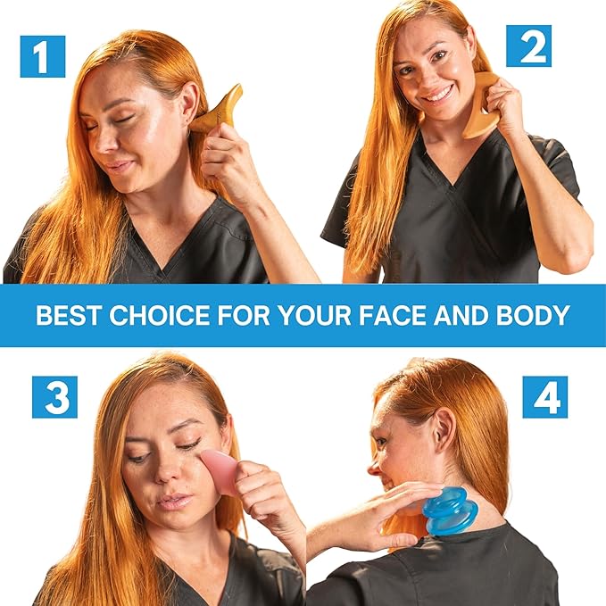 Wood Therapy Massage Tools 12-in-1 Multi-use, Lymphatic Drainage Massager, Maderoterapia Kit - Anti Cellulite Complete Body Sculpting Tools for Total Relaxation & Relief - Massager Tool for Anti Aging