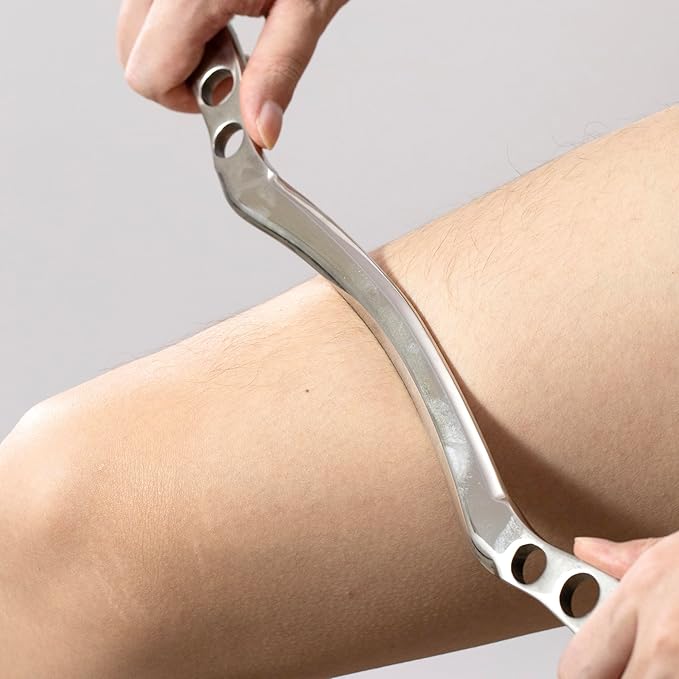 Gua sha Tool gua sha Stainless Steel iastm Tool Gussha Massage Tool Muscle Scraping Tool for Soft Tissue Therapy and Reduce Arms,Back, Legs, Neck Muscle Pain(hu6)………