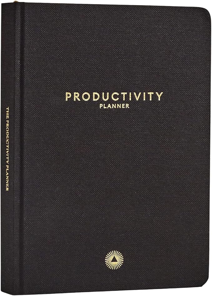 Intelligent Change 3-Month Productivity Planner 2025, Productivity Tools for Time Management & Mindfulness, Daily Planner To Do List, A5 Undated Quarterly Planner (Black)