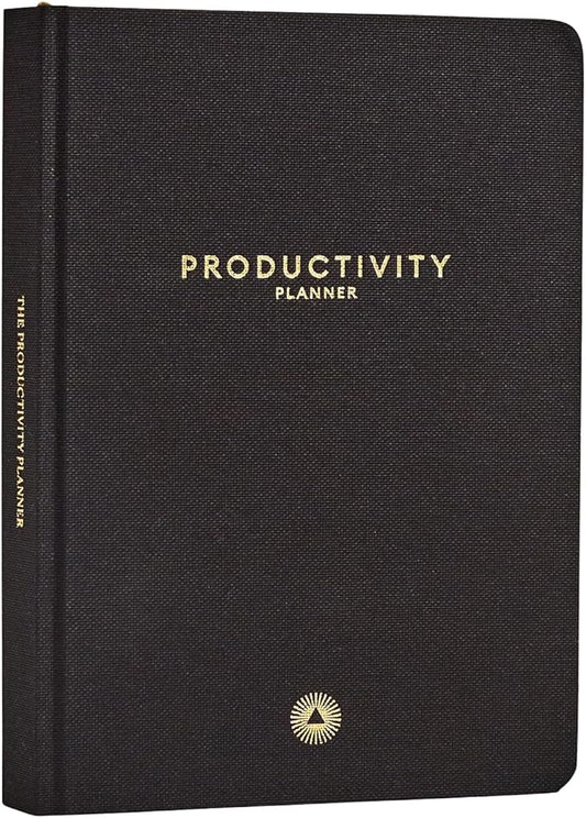 Intelligent Change 3-Month Productivity Planner 2025, Productivity Tools for Time Management & Mindfulness, Daily Planner To Do List, A5 Undated Quarterly Planner (Black)