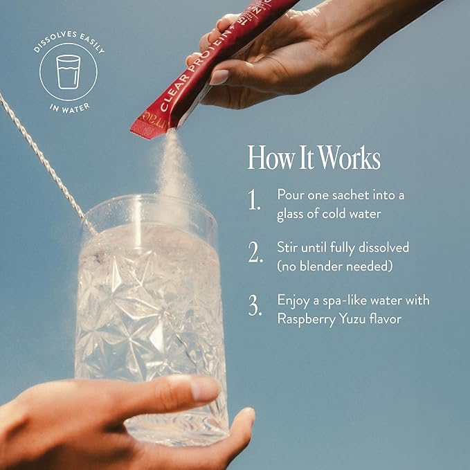 Arrae Clear Protein – Natural Protein Supplement, Smooth Texture, Easy to Mix, 14 Servings, Clean Formula with Electrolytes