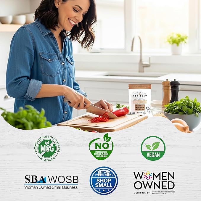 FLORIDA PURE Maple Bacon Sea Salt - Smoky, 80+ Mineral Salt, Natural, Unrefined, Non Iodized - for Baking, Cooking, Seasoning & Enhancing Taste - Flaky Sea Salt (3 oz. Pouch)