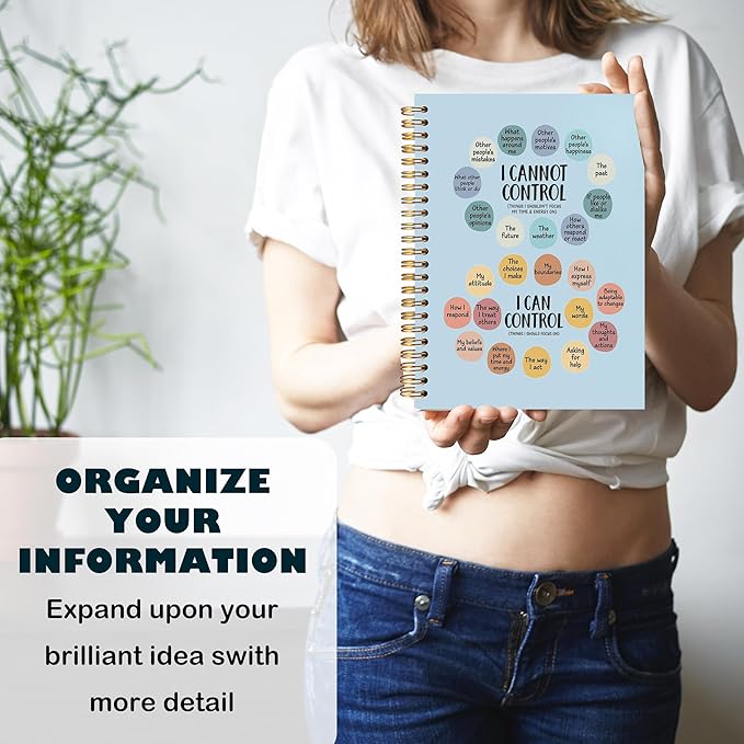 BearCake Notebook Journal, Blue Floral Notebook for Women,Journal for Women, Aesthetic Office Supplies Hardcover Spiral Notebook 5.5x8.3 642