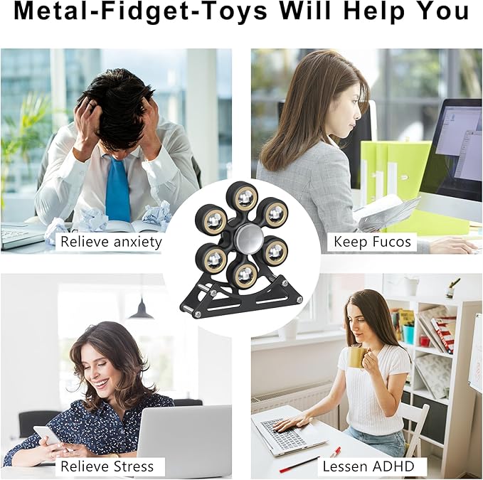 Desk Toys for Fidget Ferris-Wheel-Spinner: 4mins Kinetic-Spinning Cool-Gadgets, Cool-Stuff Thing Toy for Office School Home Man Women Christmas, Stress-Relief Game Gifts for Adult Teen Children Kid