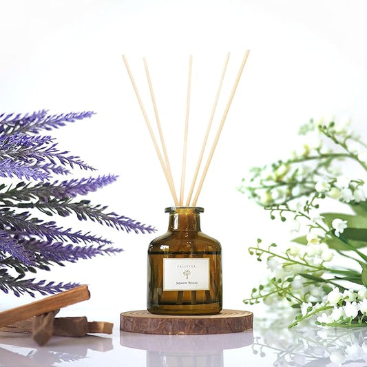 PRISTINE Japanese Ryokan/Inspired by Shang Hotel Reed Diffuser for Home | Fresh Lavender, Moroccan Amber Reed Diffuser Set, Oil Diffuser & Reed Diffuser | Home & Office Decor | Fragrance Gift