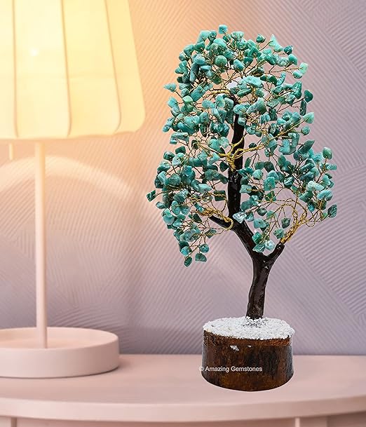 Amazing Gemstone Crystals and Healing Stones Birthday Gifts for Women - Amazonite Crystal Tree of Life Home Decor Stocking Stuffers, Bookshelf, Room, Meditation Gift for Dad, Unique Birthday Gifts