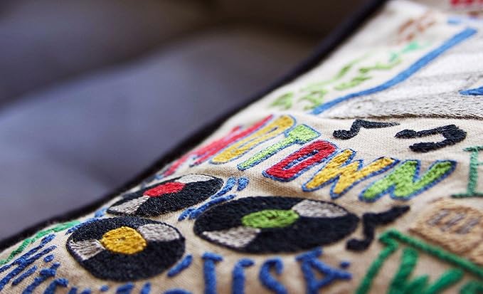 Catstudio Detroit Embroidered Decorative Throw Pillow