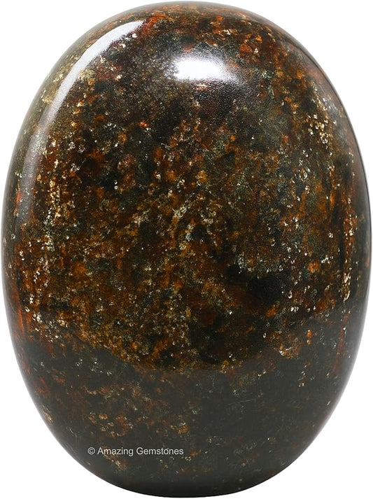 Amazing Gemstone Garnet Crystals and Healing Stones - Large Palm Stone Crystals Piedra - Crystal for Good Luck, Balanced Positive Energy, Meditation - Unique Stocking Stuffers Gifts for Women, Men