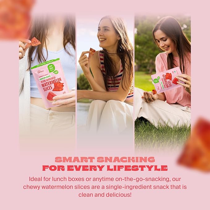 Whitney Jordan Naturals Air-Dried Watermelon Slices | Dried Fruit Snack Made from Real Watermelon | No Sugar Added, Gluten-Free, Vegan, Chewy Fruit for Healthy Snacking On-the-Go | 2 Oz, Pack of 10