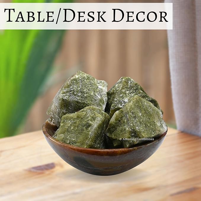 Amazing Gemstone 2 Pieces Vesuvianite Raw Crystals and Healing Stones, Natural Rocks for Tumbling and DIY Raw Stones and Crystals