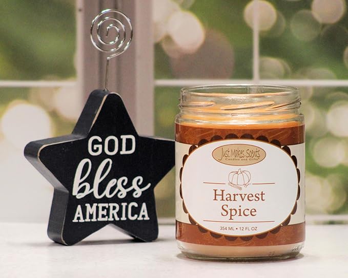 Harvest Spice Scented Candles | Amazing Fall Fragrance by Just Makes Scents (12 oz)