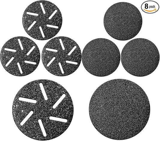 8 Pcs Refill Rollers for Hoxida Electric Foot Callus Remover Pedicure Tools, Replacement grinding Heads Roller for Pedi Electric Foot File,Refills 8 Pack Replacement Heads(4 Regular&4 Extra Coarse)