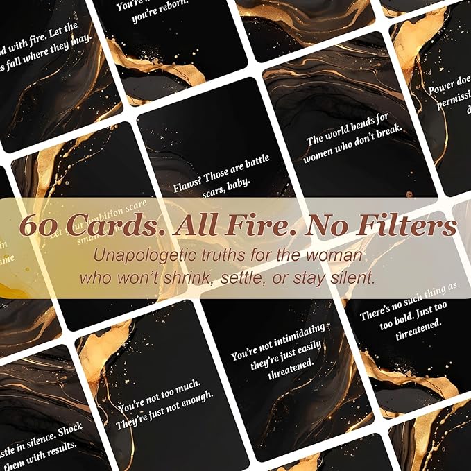 60 Affirmation Cards for Badass, Daily Motivational and Inspirational Gifts for Women, Sister, Best Friend, for Self Care, Love and Empowerment, Cards for Women