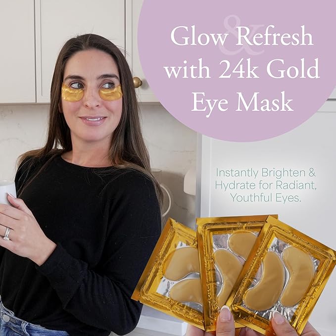 Spa Gift Set for Women – The Mini Spa Retreat | Bath Bombs, Sugar Scrub, Candle, 24K Gold Eye Masks & Steam Eye Mask | Self Care & Relaxation Gift Box for Stress Relief at Home