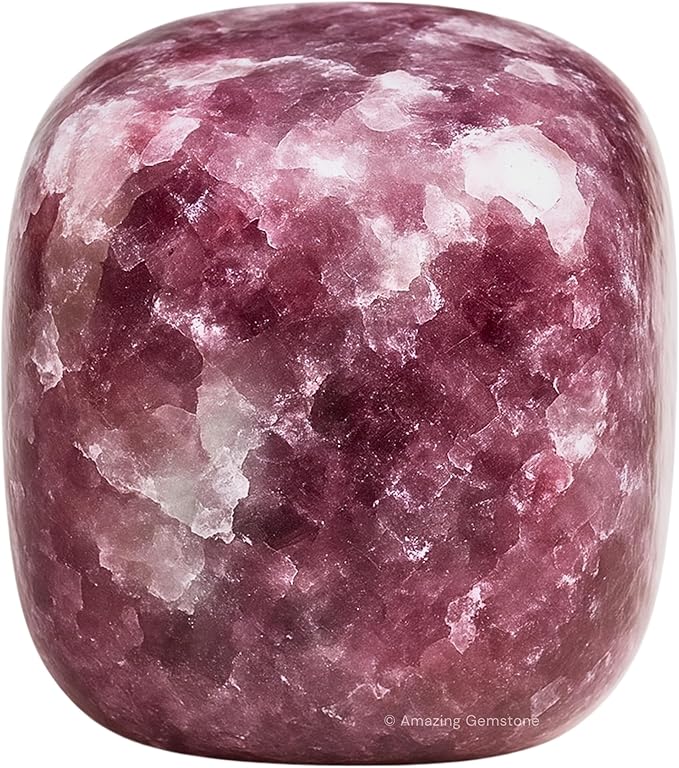 Amazing Gemstone Lepidolite Crystals&Healing Stones - 1000+ Carats Lepidolite Stone, Natural Healing Stones for Energy Balance, Stress Relief - Premium Polished Gems Rocks for Meditation&Wellness