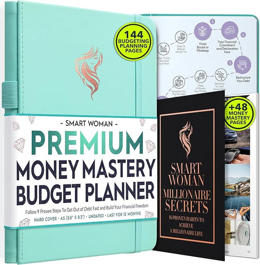 Financial Planner - Monthly Budget Planner & Monthly Bill Organizer | A 12-Month Journey to Financial Freedom | Bill Payment Tracker Organizer, Debt, Expense Tracker & Money Saving with Pockets