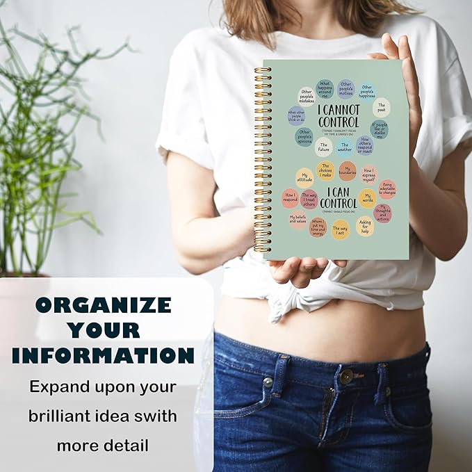 BearCake Notebook Journal, Blue Floral Notebook for Women,Journal for Women, Aesthetic Office Supplies Hardcover Spiral Notebook 5.5x8.3 644