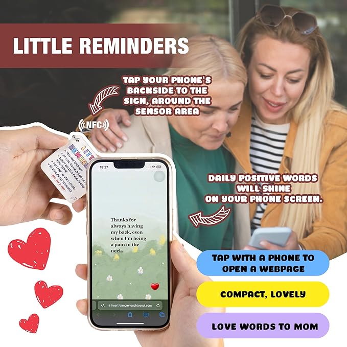 90 Love Notes for Mom in a Jar with NFC Keychain, Mothers Day Gifts, Mothers Day Gifts for Mom, What I Love About Mom, Mom Birthday Gifts, Christmas Gifts for Mom, Mom Gifts from Daughters