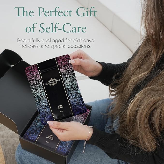 Spa Gift Set for Women – The Mini Spa Retreat | Bath Bombs, Sugar Scrub, Candle, 24K Gold Eye Masks & Steam Eye Mask | Self Care & Relaxation Gift Box for Stress Relief at Home