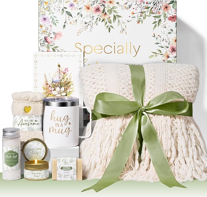 Self Care Gifts for Women Get Well Soon Gifts, Birthday Gifts for Women Care Package, Sympathy Gift Baskets Spa Gifts Set, Thinking of You Christmas Inspirational Gifts for Mom Her Friend Sister Wife