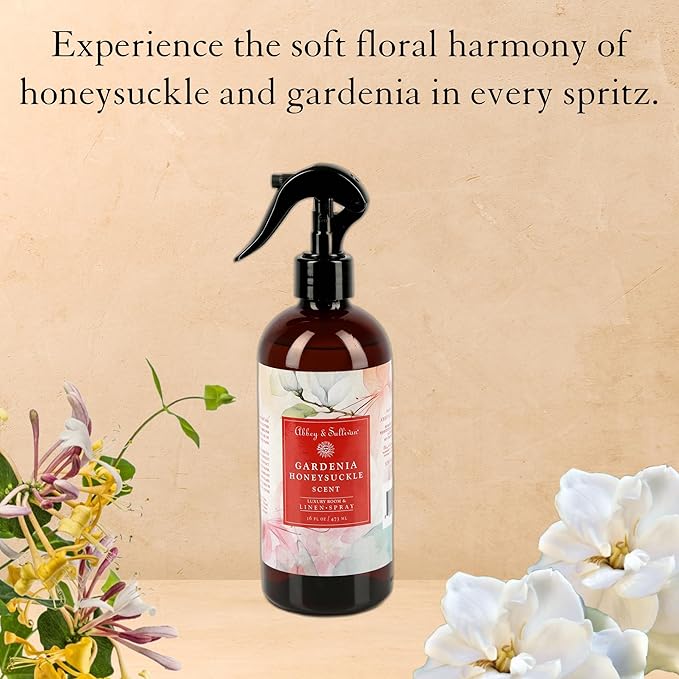 Abbey & Sullivan Linen Spray, Gardenia Honeysuckle, 16 oz.