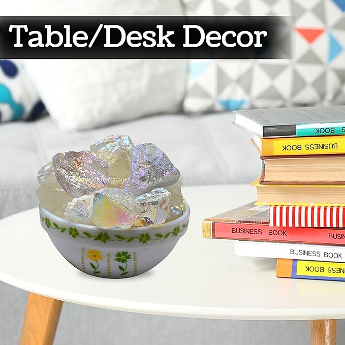 Amazing Gemstone Angel Aura Quartz Raw Crystals and Healing Stones, Natural Rocks for Meditation - DIY Raw Stones and Crystals, 2 Pieces