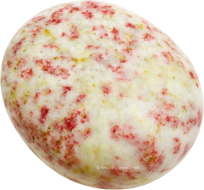 Amazing Gemstone Cinnabarite Crystals and Healing Stones - Large Palm Stone Crystals Piedra - Crystal for Good Luck, Balanced Positive Energy, Meditation - Unique Stocking Stuffers Gifts for Women