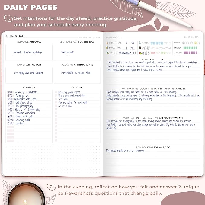 Clever Fox Self-Care Journal – Wellness & Daily Reflection Notebook – Mental Health & Personal Development Journal – Self-Care, Meditation & Mood Journal for Women & Men – Large (Rose Gold)
