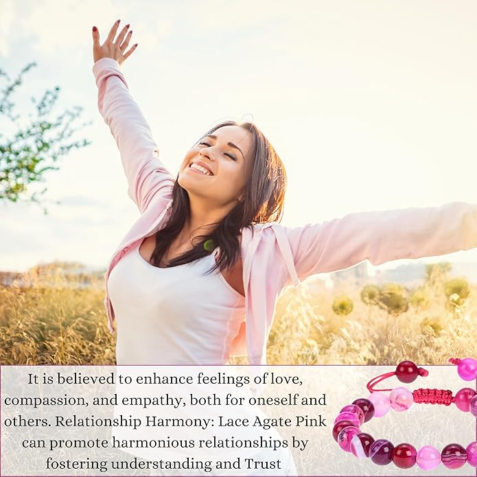 Energy Protection Crystal Handmade Adjustable Bead Bracelet Perfect for Men, Women’s Gift - Gemstone Healing Stretch Bracelet Pulsera Para Hombre Mujer Stocking Stuffer