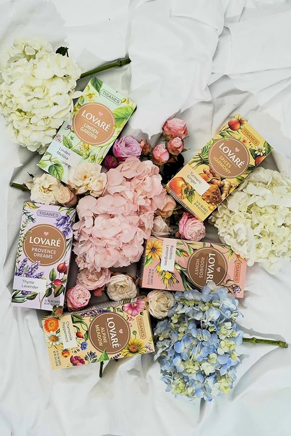 LOVARE Rooibos Honey Tea – Smooth & Naturally Sweet Herbal Blend with Rooibos, Honey & Flowers – Caffeine-Free, 24 Tea Bags (1.8g Each) for Relaxation & Wellness (ROOIBOS HONEY)