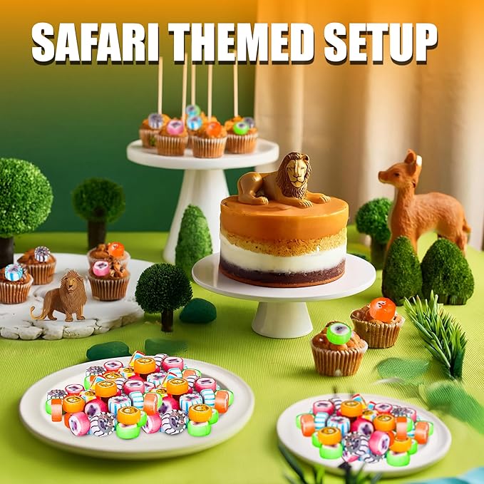 Animal Candy - Hard Candy Bulk 1 lb Bag of Individually Wrapped Small Hard Candies Assortment - Great for Office Candy - Safari Party Favors - Cute Birthday Candy for Party Bags - Jungle Animal Baby Shower - Yummy Candy for Kids and Adults