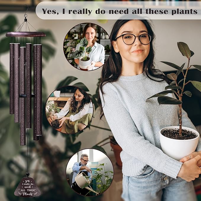 Gardening Gifts for Women, Garden Wind Chimes for Outside 32'', Plant Lover/Lady Gifts for Women, Gift for Gardeners Woman
