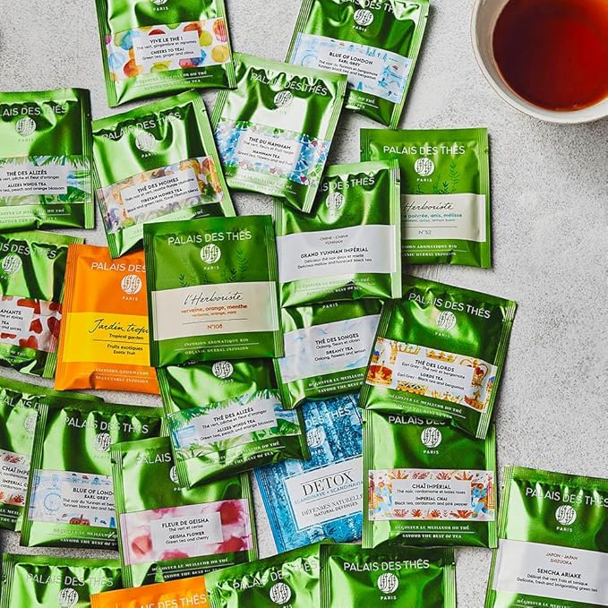 Palais des Thés - Hammam Green Tea, Rose & Red Berries - Premium Tea Bags, Serves 20 Cups
